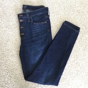 J. Crew High Rise Skinny Button Fly Jeans
